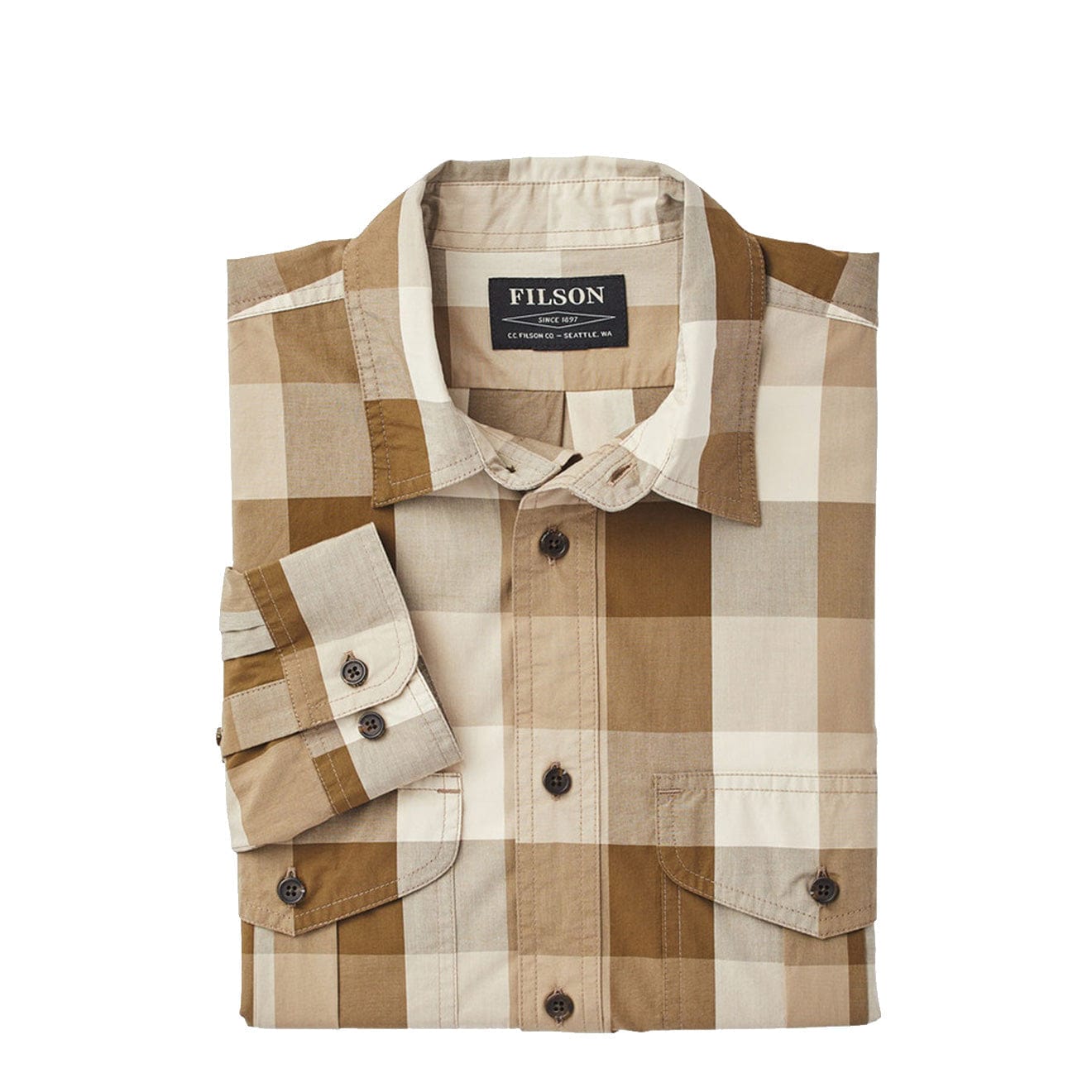 Filson Feather Cloth Shirt Tan Olive Khaki Filson