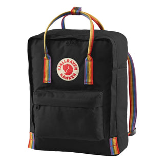 Fjallraven Kanken Classic Backpack Black Rainbow Pattern Fjallraven Kanken Bags