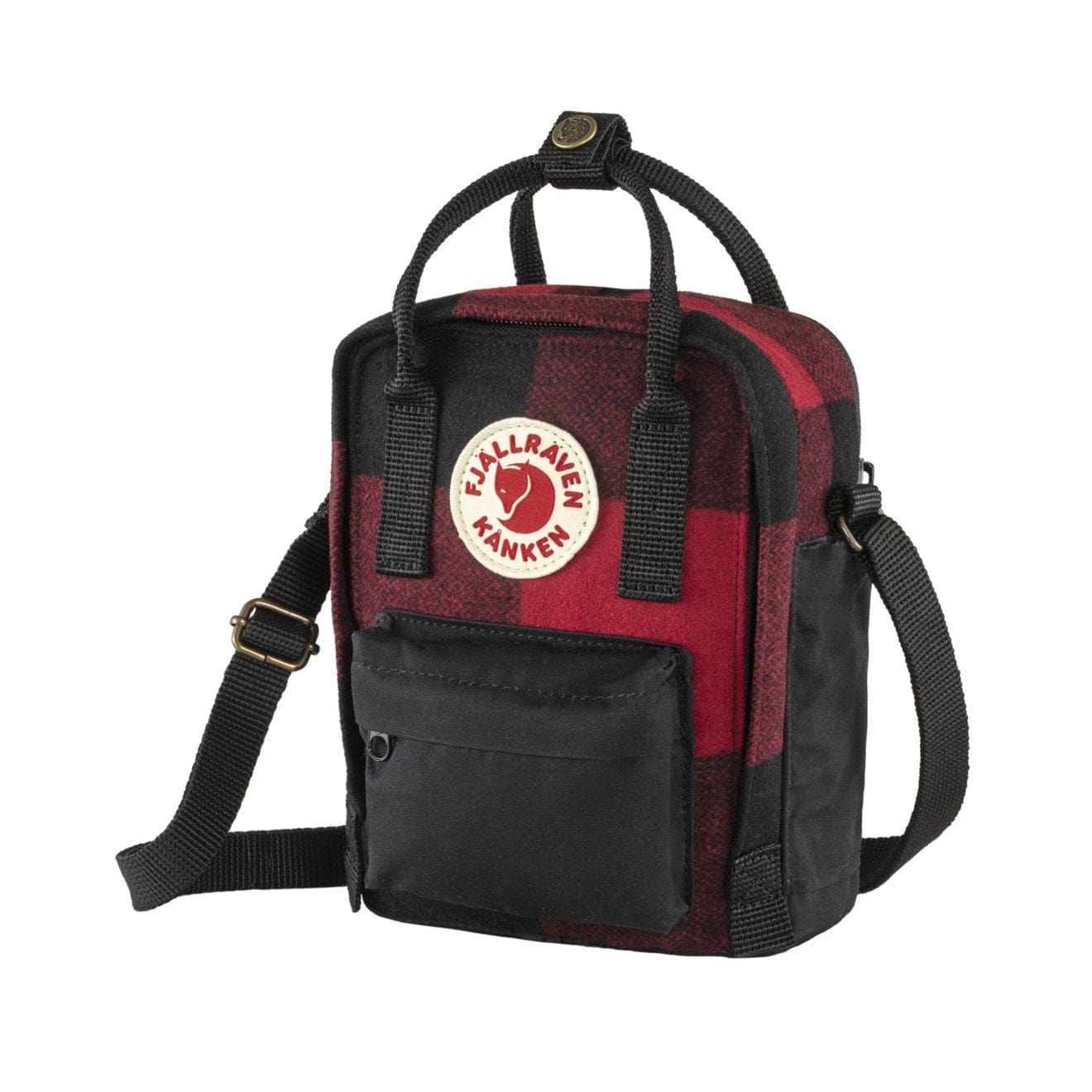 Fjallraven Kanken Re-Wool Sling Red-Black Fjallraven Kanken Bags