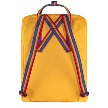 Fjallraven Kanken Classic Backpack Warm Yellow Rainbow Pattern Fjallraven Kanken Bags