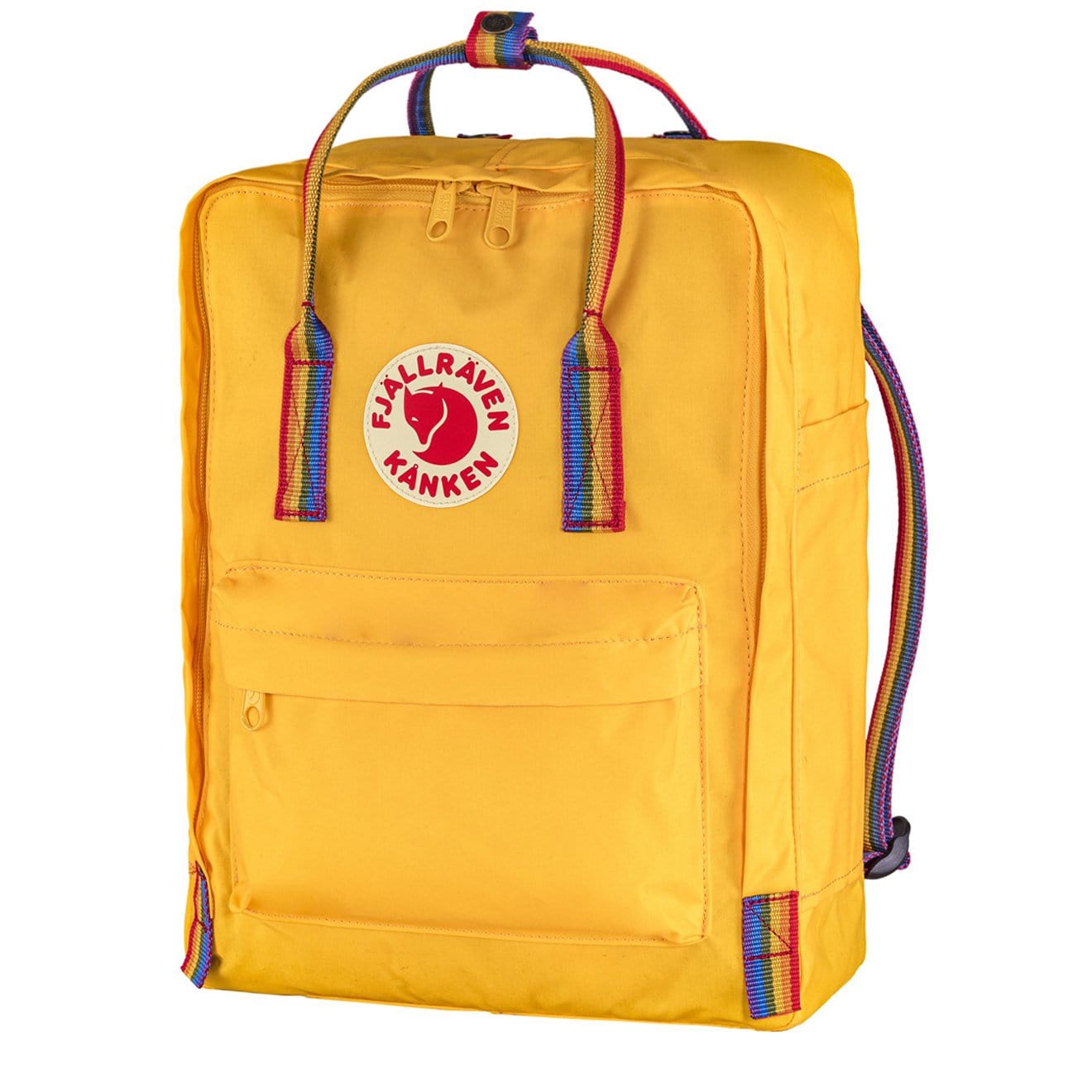 Fjallraven Kanken Classic Backpack Warm Yellow Rainbow Pattern Fjallraven Kanken Bags