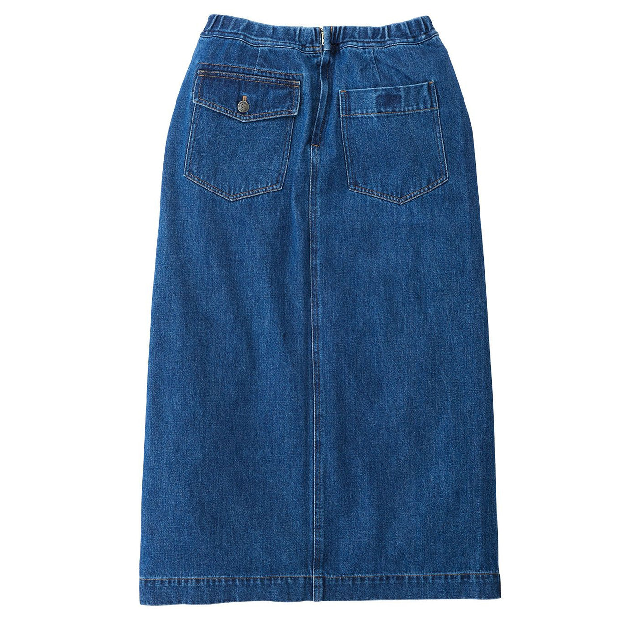 Gramicci Womens Long Denim Skirt Mid Indigo Gramicci