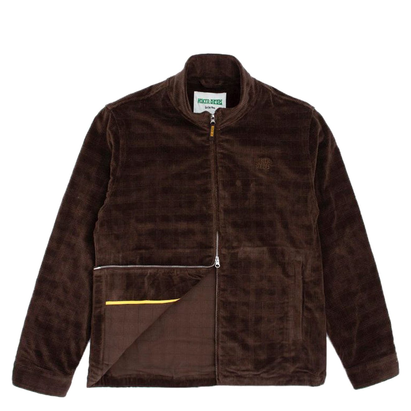 Hikerdelic Plaid Corduroy Track Jacket Brown Hikerdelic