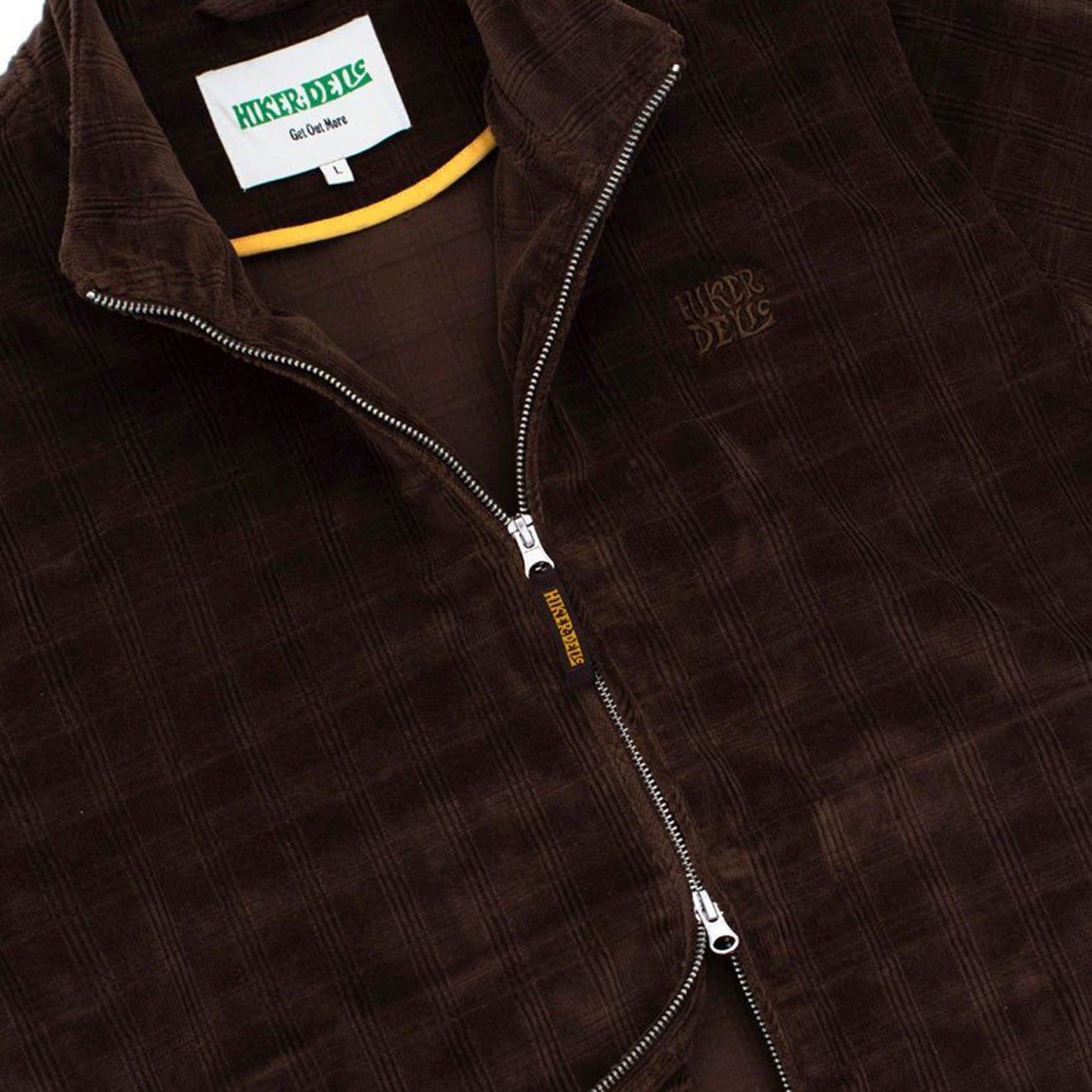 Hikerdelic Plaid Corduroy Track Jacket Brown Hikerdelic