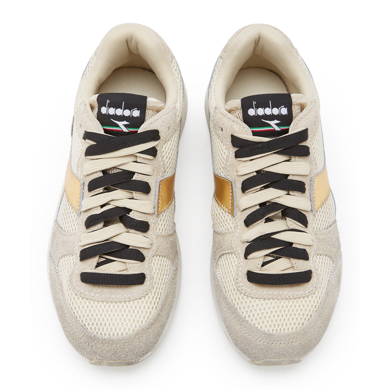 Diadora Women Kmaro 42 Metal Wax Trainers Seedpearl / Oyster Gray Diadora