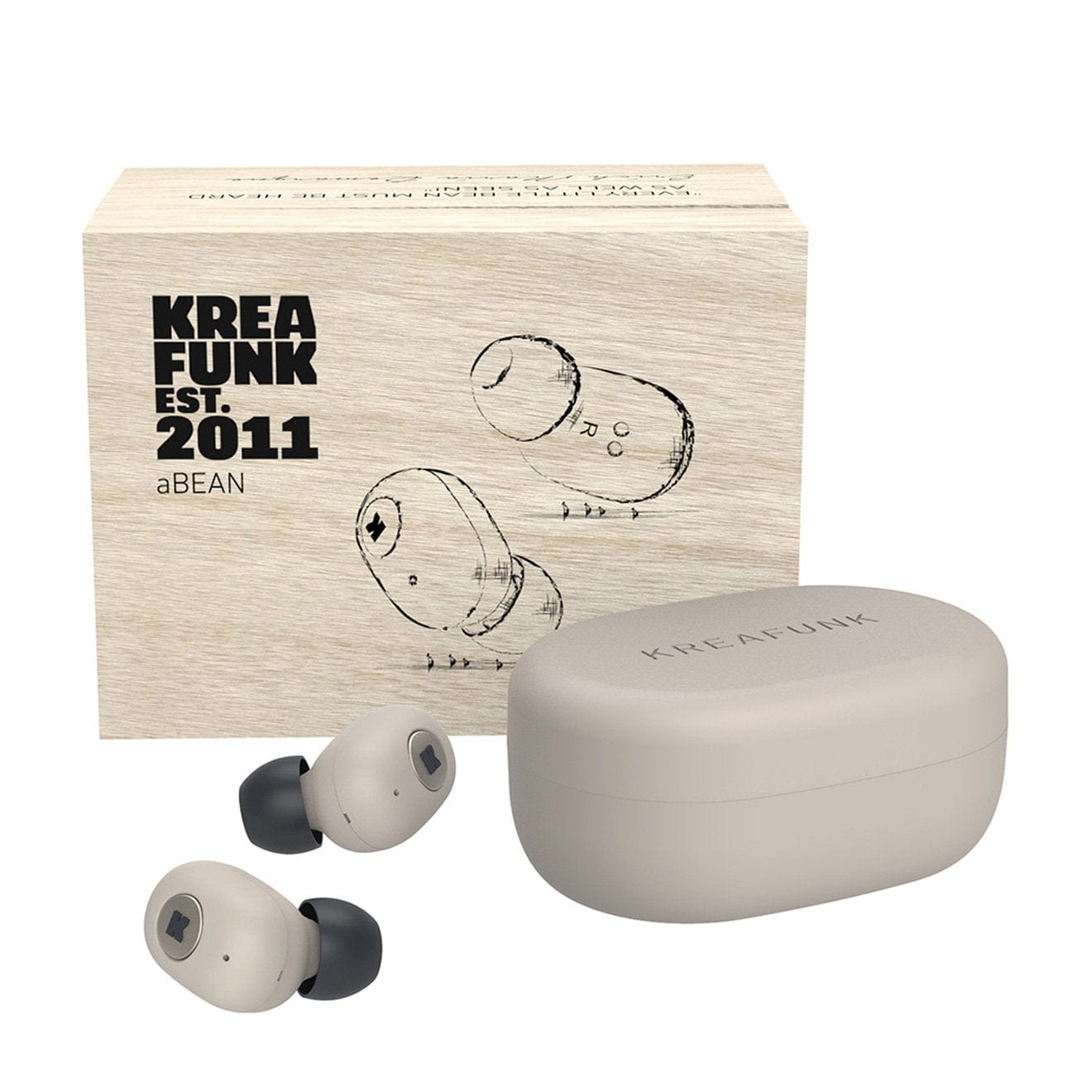 Kreafunk aBEAN Earphones Ivory Sand / Gold Kreafunk