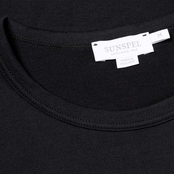 Sunspel Classic Crew T-Shirt Black Sunspel