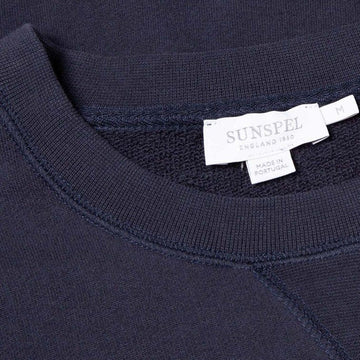 Sunspel Loopback Sweatshirt Navy Sunspel