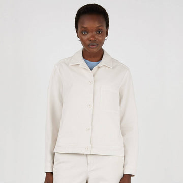 Sunspel Womens Chore Jacket Chalk Sunspel