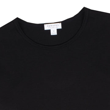 Sunspel Womens Classic T-Shirt Black Sunspel
