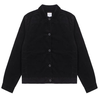 Sunspel Womens Corduroy Boxy Jacket Black Sunspel