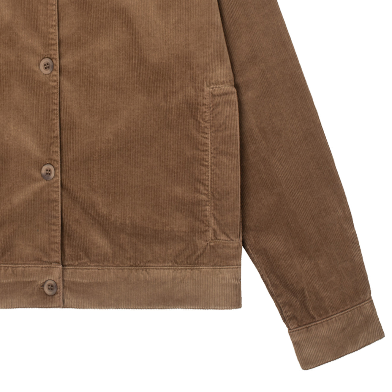 Sunspel Womens Corduroy Boxy Jacket Dark Camel Sunspel