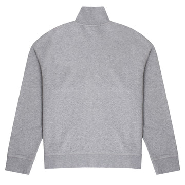 Sunspel Womens Half Zip Loopback Sweatshirt Grey Melange Sunspel