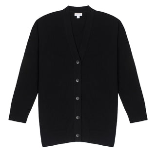 Sunspel Womens Lambswool Cardigan Black Sunspel