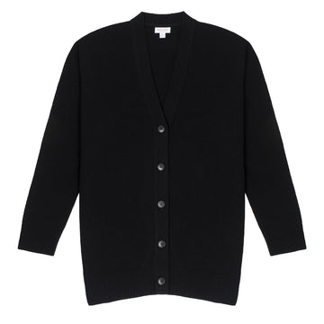 Sunspel Womens Lambswool Cardigan Black Sunspel