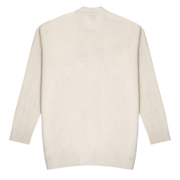 Sunspel Womens Lambswool Cardigan Ecru Sunspel