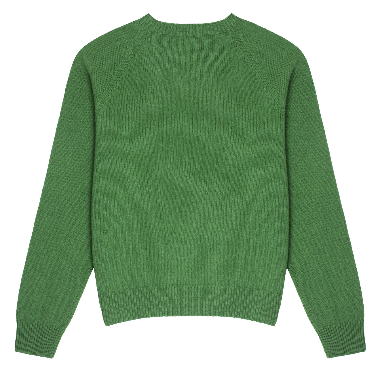 Sunspel Womens Lambswool Crew Neck Jumper Bright Green Sunspel