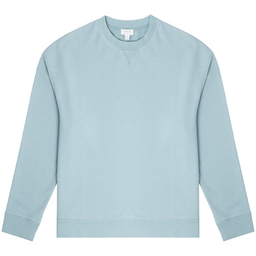 Sunspel Womens Loopback Sweatshirt Storm Blue Sunspel
