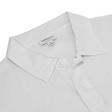Sunspel Riviera S/S Polo Shirt White Sunspel