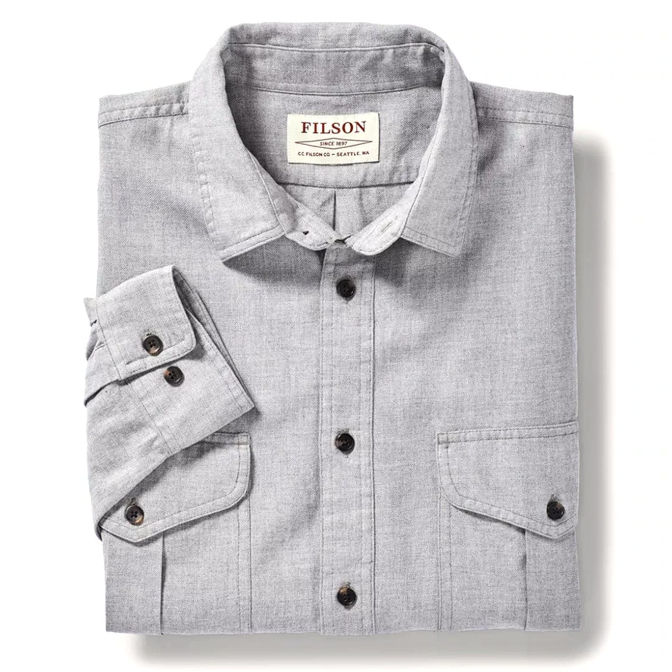 Filson Lightweight Alaskan Guide Shirt Heather Grey Filson