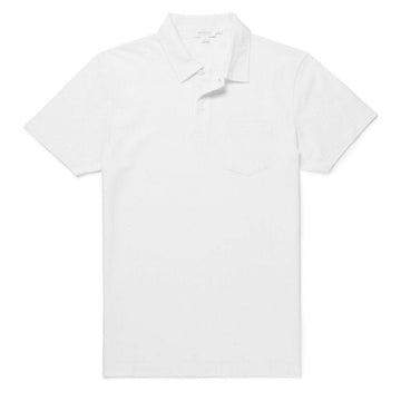 Sunspel Riviera S/S Polo Shirt White Sunspel