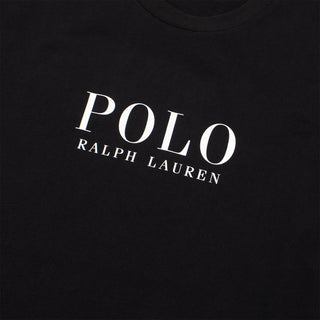 Polo Ralph Lauren Logo Cotton Jersey Sleep Shirt Polo Black - Parasol Store