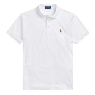 Polo Ralph Lauren Pima Cotton SS Polo Shirt Slim Fit White - Parasol Store
