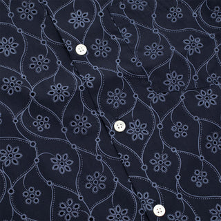 Portuguese Flannel S/S Camp Shirt Rendi Blue - Parasol Store