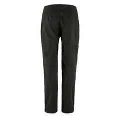 Fjallraven Womens Abisko Hike Zip-Off Trousers Reg Leg Black - Parasol Store