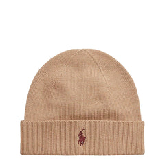 Polo Ralph Lauren Signature Pony Wool Beanie Camel Melange - Parasol Store