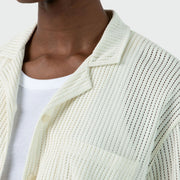 Sunspel Womens Lace Mesh Shirt Ecru - Parasol Store