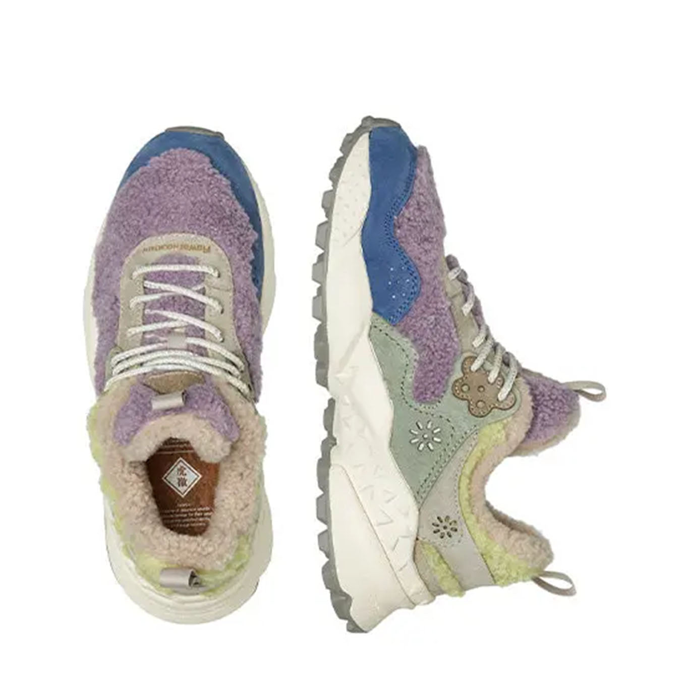 Flower Mountain Womens Kotetsu Trainers Violet / Lime - Parasol Store