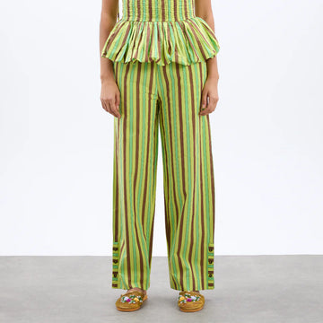 Damson Madder Ritik Trousers Tropical Business Stripe - Parasol Store