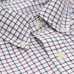 Polo Ralph Lauren L/S Grid Pattern Cotton Shirt White / Wine Multi