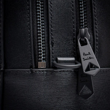 Paul Smith Leather Bag Double Zip Black - Parasol Store