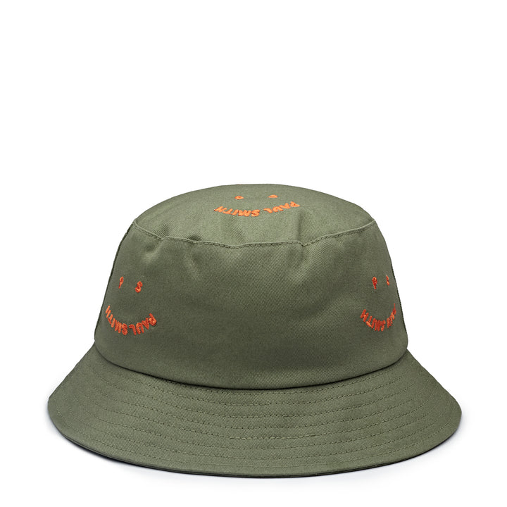 Paul Smith PS Happy Allover Bucket Hat Military Green Paul Smith