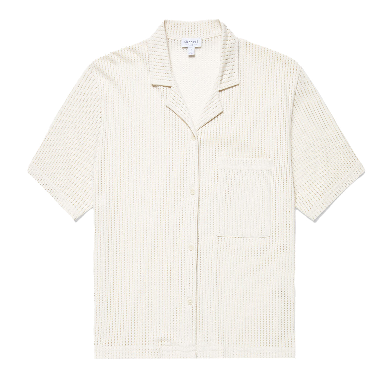Sunspel Womens Lace Mesh Shirt Ecru - Parasol Store