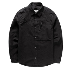 Left Hand Zip Pocket Shirt Black - Parasol Store
