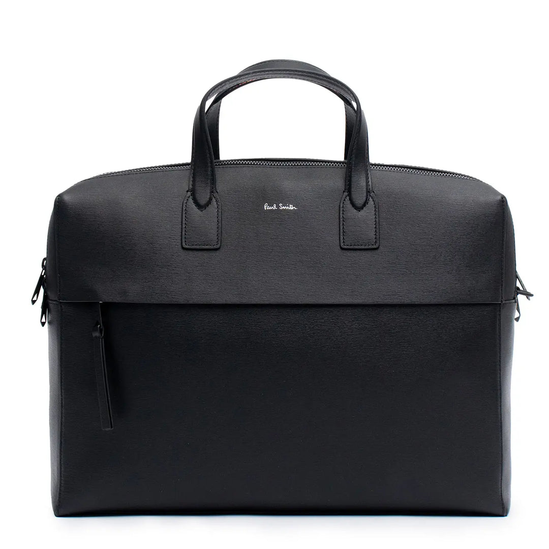 Paul Smith Leather Bag Double Zip Black - Parasol Store
