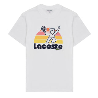 Lacoste Retro Tennis T-Shirt White - Parasol Store