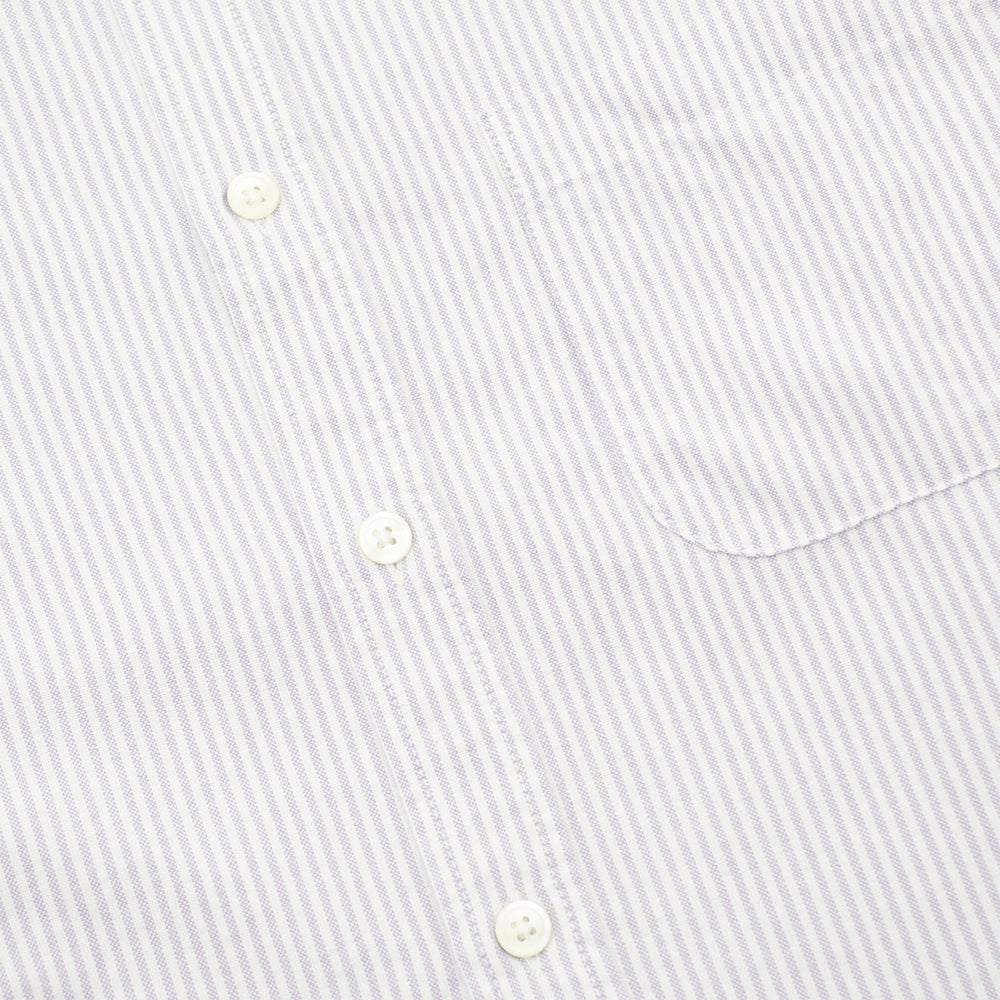 Portuguese Flannel L/S Oxford Button Down Belavista Shirt Stripe Lavanda - Parasol Store