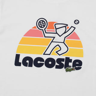 Lacoste Retro Tennis T-Shirt White - Parasol Store