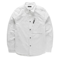 Left Hand Zip Pocket Shirt Off White - Parasol Store