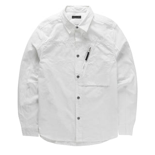 Left Hand Zip Pocket Shirt Off White - Parasol Store