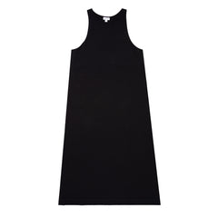 Sunspel Womens Jersey Midi Dress Black - Parasol Store