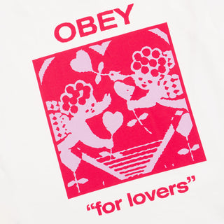 Obey Womens Obey For Lovers Tee White - Parasol Store