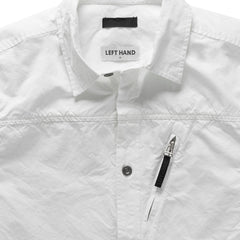 Left Hand Zip Pocket Shirt Off White - Parasol Store