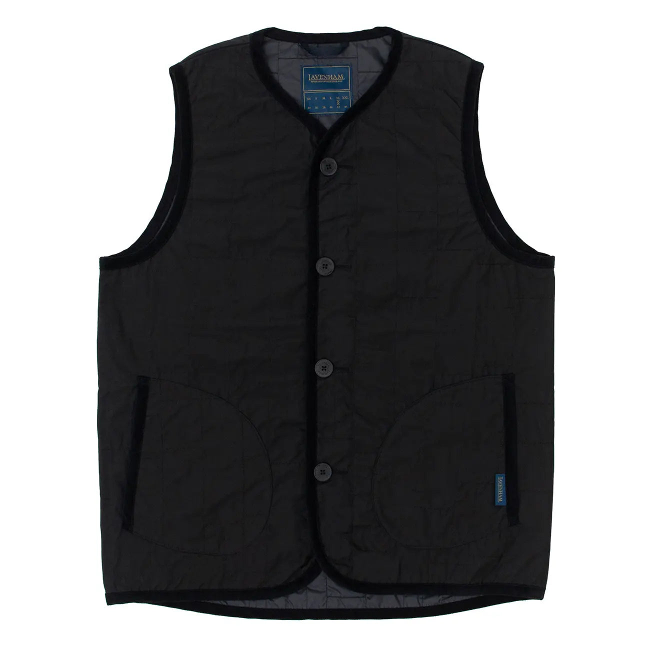 Lavenham Unwadded Gilet Black Parasol Store