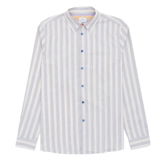 Paul Smith L/S Regular Fit Shirt Light Blue and White Stripes - Parasol Store