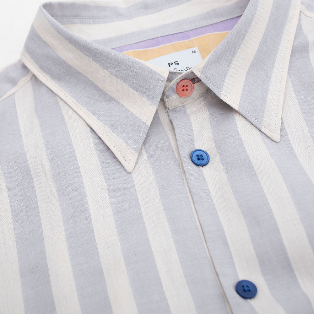 Paul Smith L/S Regular Fit Shirt Light Blue and White Stripes - Parasol Store